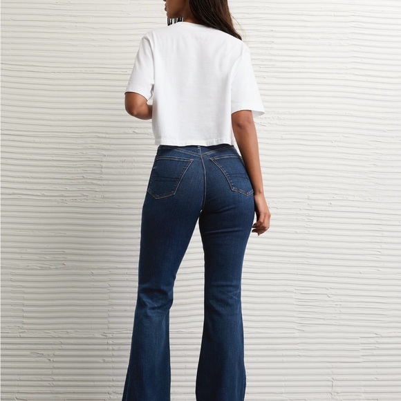 NWT AE High Waist Curvy Flare Jeans Size 12 - Picture 4 of 4